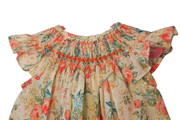 Floral Smocked Hand Embroidered Bishop Dress
