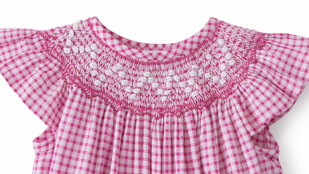 Hand-Smocked Pink Dress – Baby Girl Boutique Clothing – Embroidered Toddler Outfit