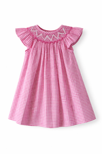 Load image into Gallery viewer, Hand-Smocked Pink Dress – Baby Girl Boutique Clothing – Embroidered Toddler Outfit