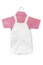 Load image into Gallery viewer, Baby Boy Valentine Outfit – Red Striped Shirt &amp; White Sailboat Romper