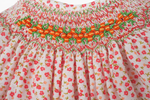 Load image into Gallery viewer, Floral Hand Smocked Dress for Girls Hand Embroidered