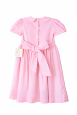 Load image into Gallery viewer, Girls Hand-Smocked &amp; Hand-Embroidered Pink Dress Classic Boutique Style