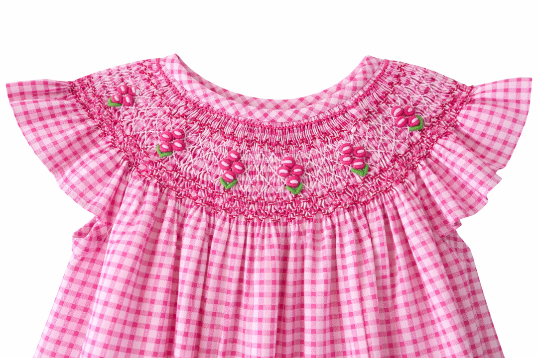 Hand-Smocked Pink Dress – Baby Girl Boutique Clothing – Embroidered Toddler Outfit