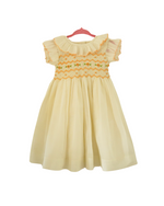 Load image into Gallery viewer, Cream Smocked baby girl Dress – Soft Cotton Elegance Size 12-24M