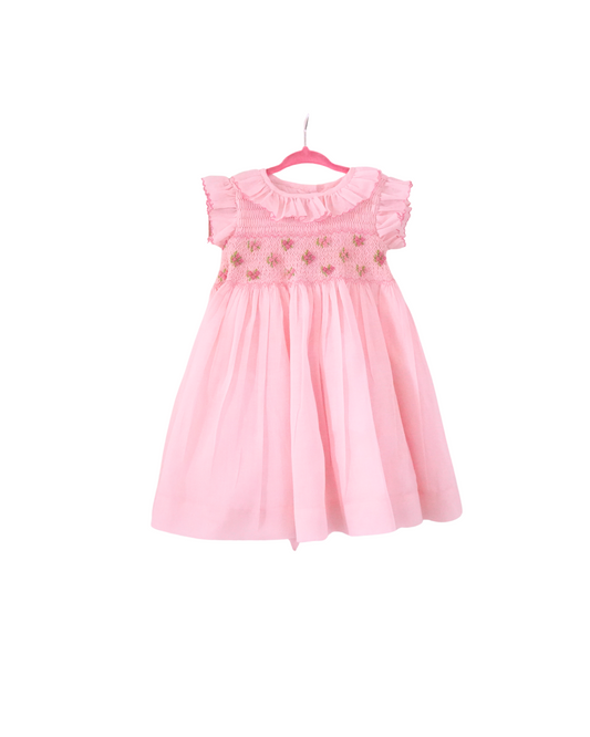 Hand-Smocked Pink Cotton Dress