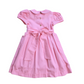 Vintage Pink Smocked Baby Dress – Piqué Cotton Elegance