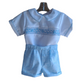 Classic White Linen Baby Boy Set – Hand-Smocked Elegance shirt and short pants