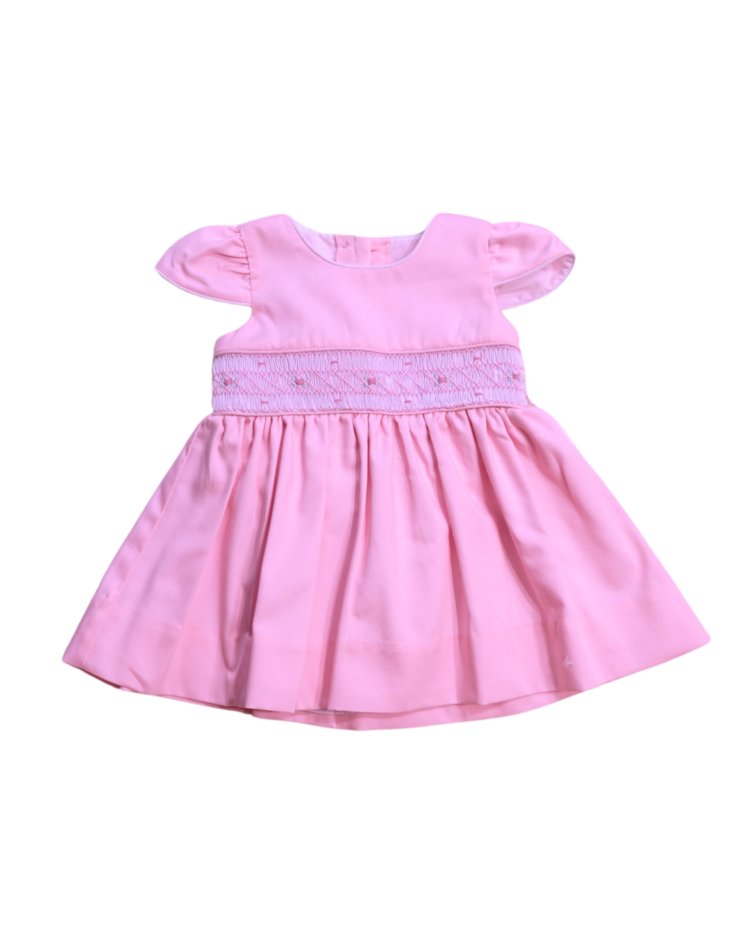 Blush Pink Smocked Girls Dress – Classic Elegance for Babies and toddlers With bloomer and head bow