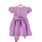Lavender Hand embroidered-Smocked Dress, Linen dress💜