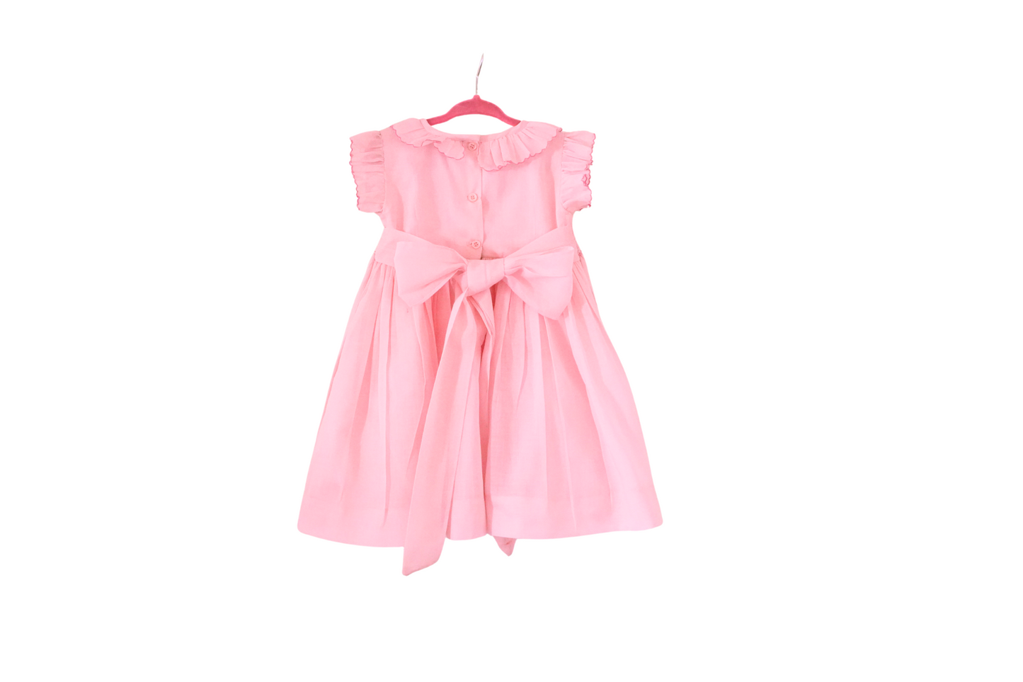 Hand-Smocked Pink Cotton Dress