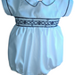Classic White Piqué Baby Outfit – Smocked Elegance for Boys