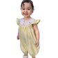 Lemon Drop Smocked Romper – Yellow Gingham